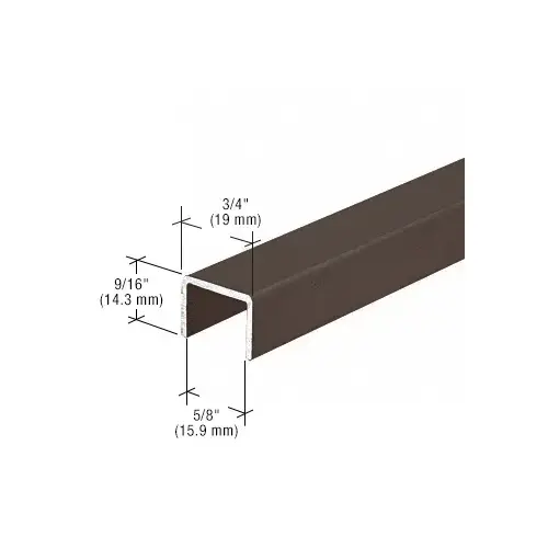 Bronze Series 3601 Side Jamb Channel -  72" Stock Length - pack of 2