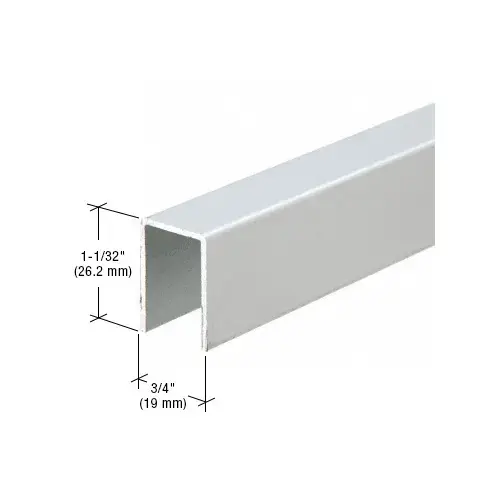Satin Anodized Series 3602 Upper Jamb Channel - 144"
