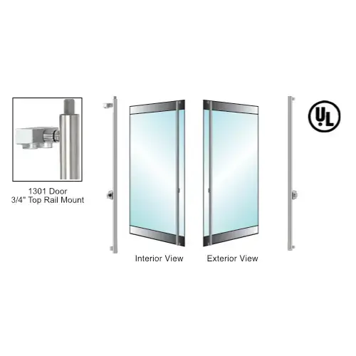 Polished Stainless Right Hand Reverse 1301 Door 3/4" Top Rail Mount Keyed Cylinder/Thumbturn "F" Exterior Top Secured Deadbolt For 3/4" Glass Polished Stainless Right Hand Reverse 1301 Door 3/4" Top Rail Mount Keyed Cylinder/Thumbturn "F" Exterior Top Secured Deadbolt For 3/4" Glass