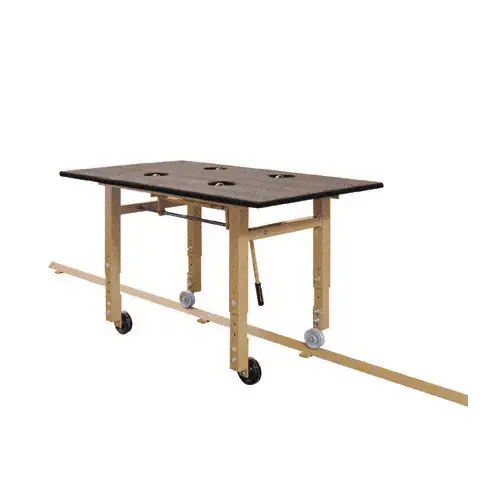 Universal "One-Man" Movable Glass Table