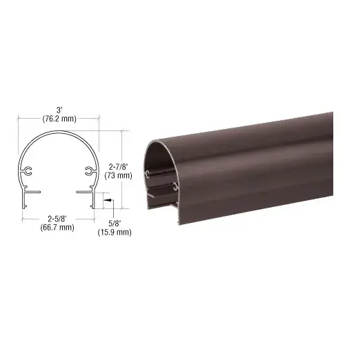 Matte Bronze 300 Series 241" Top Rail Matte Bronze 300 Series 241" Top Rail