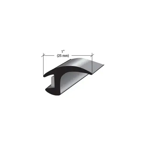 1" Universal Channel Molding with Butyl Black 1" Universal Channel Molding with Butyl Black