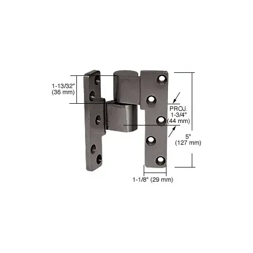 Offset Intermediate Pivot Left Hand Type Dark Bronze Finish