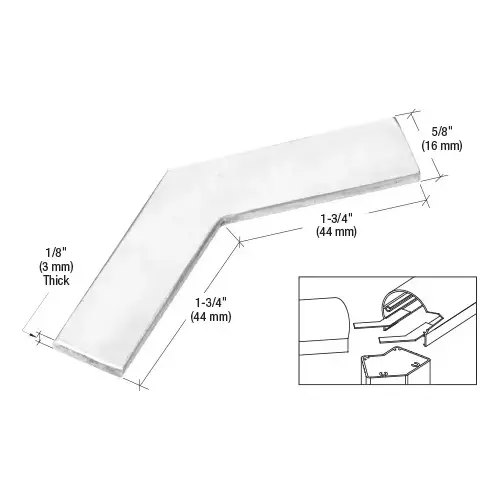 135 degree Corner Bracket for Aluminum Rails Mill 135 degree Corner Bracket for Aluminum Rails Mill