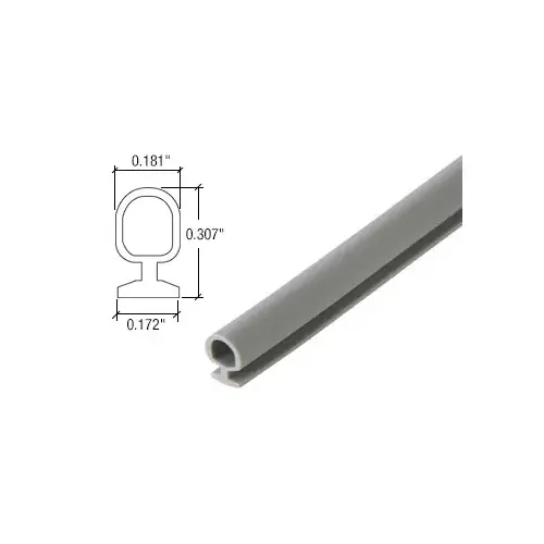 Gray Vinyl Bulb Seal insert for aluminum thresholds - 10 foot roll