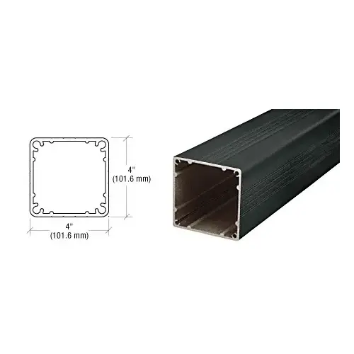 Matte Black Standard 4" x 4" Square 36" Long Post Matte Black Standard 4" x 4" Square 36" Long Post
