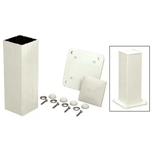 Oyster White Standard 4" x 4" Surface Mount 48" Long Post Kit Oyster White Standard 4" x 4" Surface Mount 48" Long Post Kit