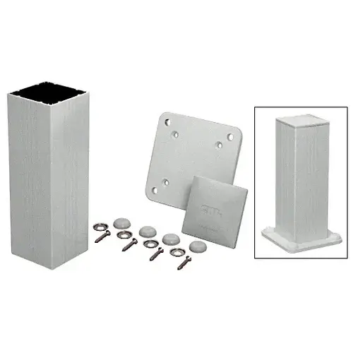 Silver Metallic Standard 4" x 4" Surface Mount 36" Long Post Kit Silver Metallic Standard 4" x 4" Surface Mount 36" Long Post Kit
