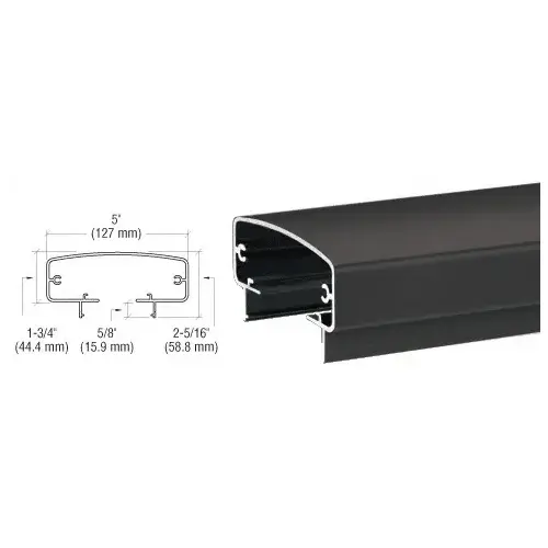 Matte Black 400 Series 241" Top Rail Matte Black 400 Series 241" Top Rail