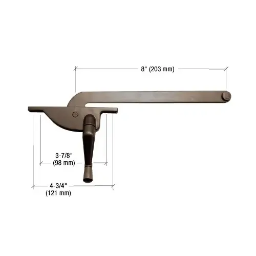 Bronze 8" Left Hand Teardrop Series Casement Window Operator Bronze 8" Left Hand Teardrop Series Casement Window Operator