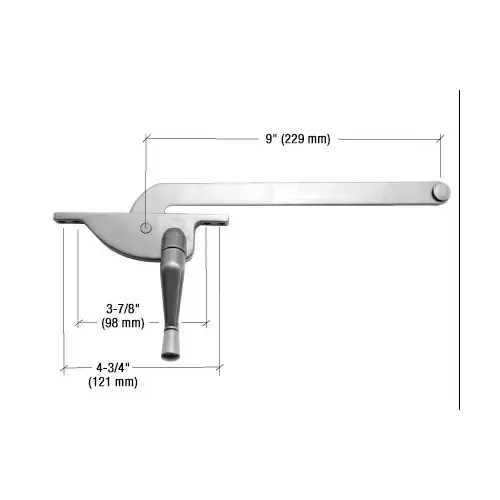 Aluminum 9" Left Hand Teardrop Series Casement Window Operator Aluminum 9" Left Hand Teardrop Series Casement Window Operator
