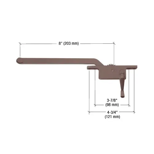 Bronze 8" Right Hand Square Series Casement Window Operator Bronze 8" Right Hand Square Series Casement Window Operator