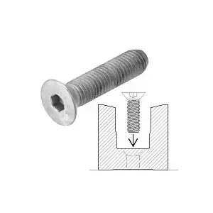 CRL Blumcraft 5811X2FHS-XCP10 Fastener 5/8"-11 x 2" Flat Head Socket Screw for RG500 Base Shoe - pack of 10