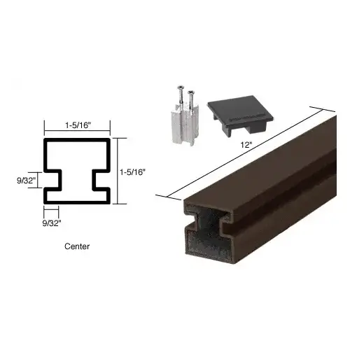 Duranodic Bronze 12" Center Aluminum Counter Post Duranodic Bronze 12" Center Aluminum Counter Post