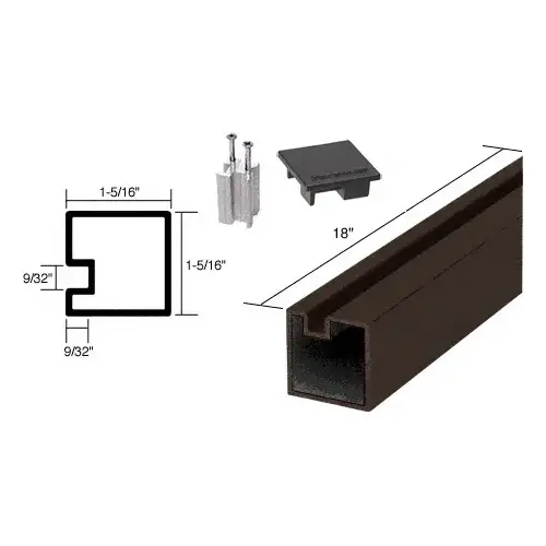 Duranodic Bronze 18" End Aluminum Counter Post Duranodic Bronze 18" End Aluminum Counter Post