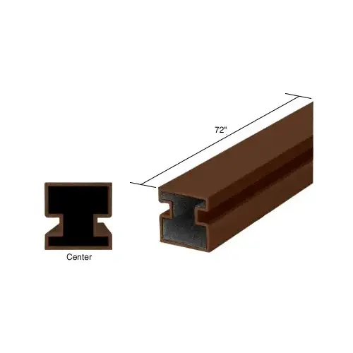 Duranodic Bronze 72" Center Post Extrusion Duranodic Bronze 72" Center Post Extrusion