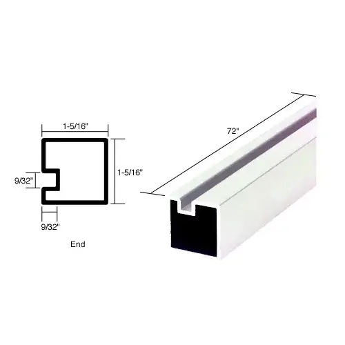 Buffed Brite Anodized 72" End Post Extrusion Buffed Brite Anodized 72" End Post Extrusion