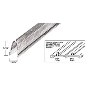 CRL 6702A8 8' Stainless Steel Large Patio Door Sill Cover - 95" Stock Length