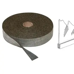 CRL 820 3/32" Tuff-Pak Cork and Rubber Glass Setting Tape Black - 50 Foot Roll