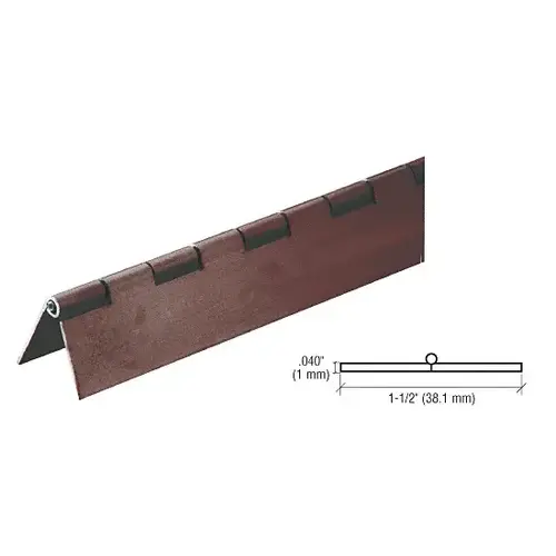 Dark Bronze 3/4" Aluminum Piano Hinge - 6' Stock Length Dark Bronze 3/4" Aluminum Piano Hinge - 6' Stock Length