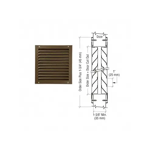 700A Series 12" x 12" Door Louver Bronze