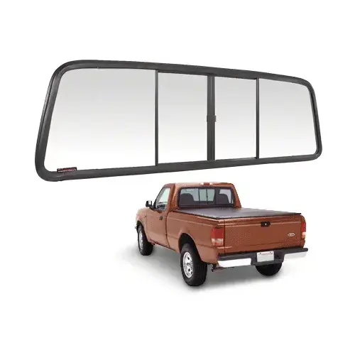 OEM Replacement Duo-Vent Four Panel Slider With Light Green Glass for 1973-1996 Ford F-Series Gray OEM Replacement Duo-Vent Four Panel Slider With Light Green Glass for 1973-1996 Ford F-Series Gray