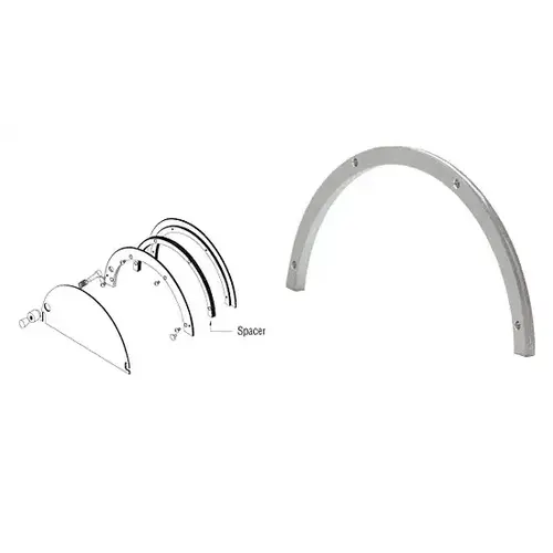 Satin Anodized Optional Spacer Kit for 720A Half-Round Ticket Window