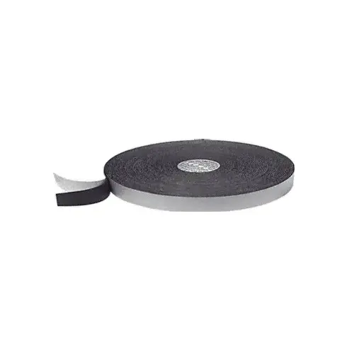 Black 1/8" x 1/4" Single Sided Foam Glazing Tape - 100 Foot Roll