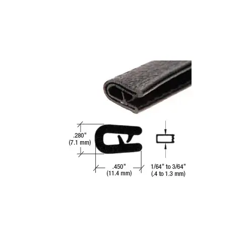 Black 100 ft QuickEdge  Mini Trim for 1/32"100' Roll