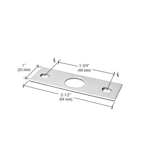 Clear Anodized Strike Plate Clear Anodized Strike Plate