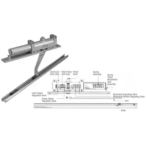 Norton 7900BF1RA Aluminum 7900 Series No Hold Open Right Hand Interior Door Closer