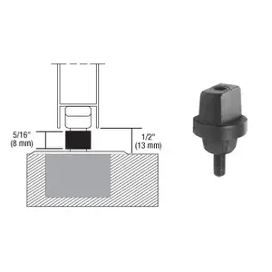 DORMA 80005LH kaba 1/2" Clearance, 3 Left Hand Offset Tapered Type Spindle