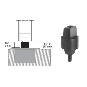 DORMA 80010RH kaba 3/4" Clearance, 3 Right Hand Offset Tapered Type Spindle