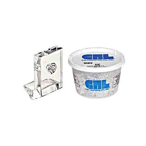 3/8" Plastic Side Mount Mirror Clip Clear