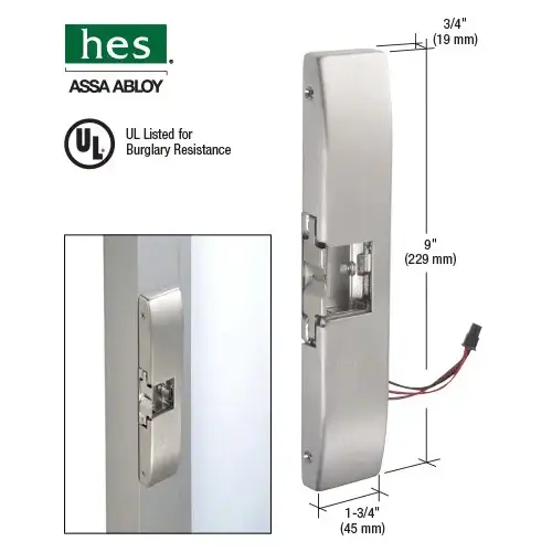 HES 9600 Series Brushed Stainless Surface Mount Electric Strike HES 9600 Series Brushed Stainless Surface Mount Electric Strike