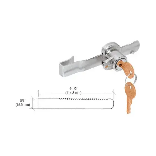 Chrome "Tamper Proof" Sliding Glass Door Lock with Standard Ratchet Bar Chrome "Tamper Proof" Sliding Glass Door Lock with Standard Ratchet Bar