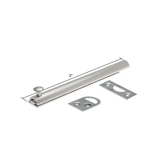 Aluminum 3" Slide Bolt and Plates Aluminum 3" Slide Bolt and Plates