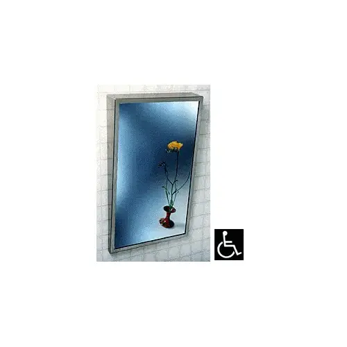 Fixed "Tilt" Stainless Steel Framed Mirror