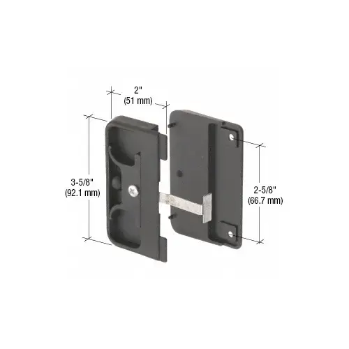 Sliding Screen Door Latch and Pull with 2-5/8" Screw Holes Black Sliding Screen Door Latch and Pull with 2-5/8" Screw Holes Black