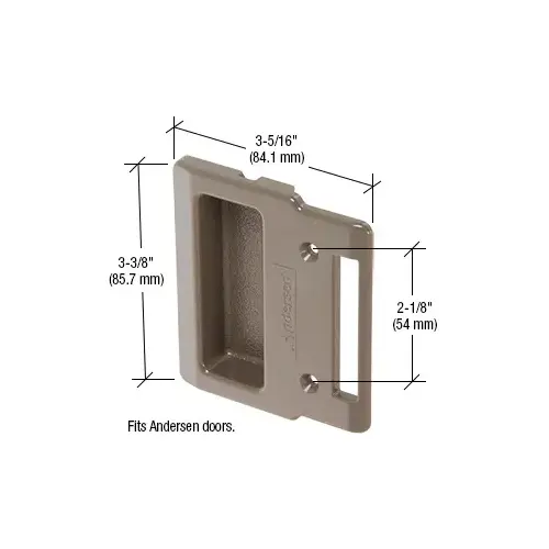 Stone Plastic Sliding Screen Door Inside Pull with 2-1/8" Screw Holes for Andersen Doors Stone Plastic Sliding Screen Door Inside Pull with 2-1/8" Screw Holes for Andersen Doors