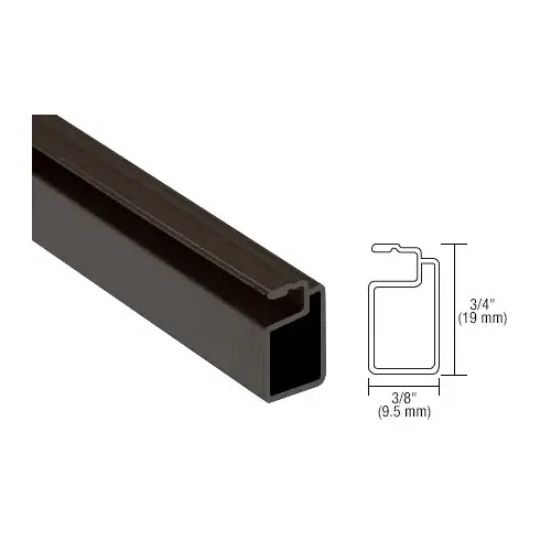 Bronze 3/4" x 3/8" Extruded Screen Frame 144" Stock Length Bronze 3/4" x 3/8" Extruded Screen Frame 144" Stock Length