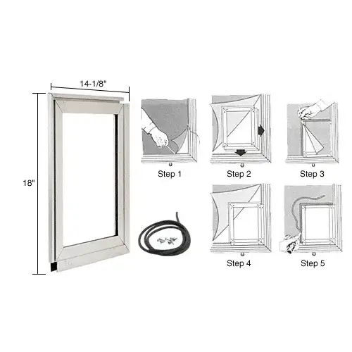 Medium Pet Door Adaptor Clear Anodized Medium Pet Door Adaptor Clear Anodized