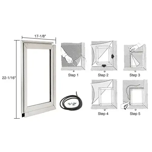 Large Pet Door Adaptor Clear Anodized Large Pet Door Adaptor Clear Anodized