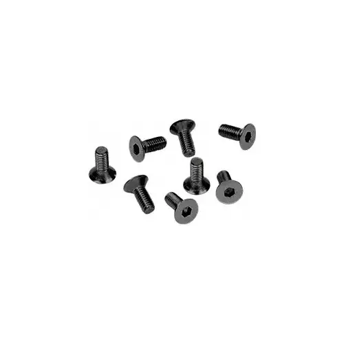 Black 5 mm x 12 mm Cover Plate Flat Allen Head Screws - pack of 8 Black 5 mm x 12 mm Cover Plate Flat Allen Head Screws - pack of 8