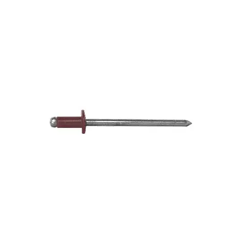 Brown 1/8" Diameter, 3/16" to 1/4" Grip Range Aluminum Mandrel and Rivet - pack of 1000 Brown 1/8" Diameter, 3/16" to 1/4" Grip Range Aluminum Mandrel and Rivet - pack of 1000