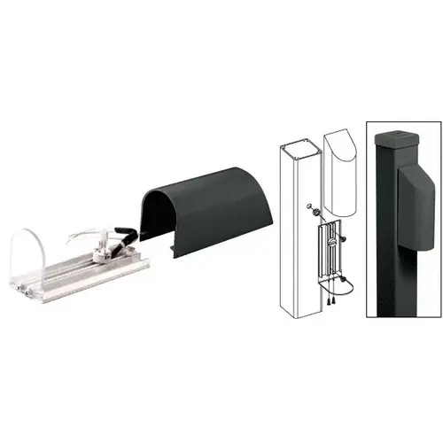 Matte Black Aluminum Post Mounted Decorative Light With Hood Matte Black Aluminum Post Mounted Decorative Light With Hood