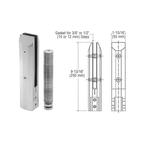 Brushed Stainless One-Piece Core Mount Frameless Windscreen Clamp