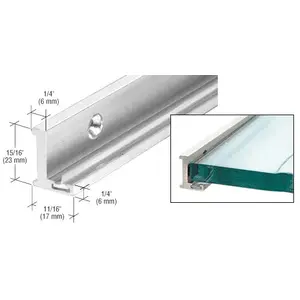 CRL AJ78BA Brite Anodized 78" Aluminum Jamb With Clear Vinyl Wipe