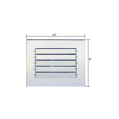 Clear 10" x 8" Adjustable Louver Acrylic Mirror Grille Clear 10" x 8" Adjustable Louver Acrylic Mirror Grille