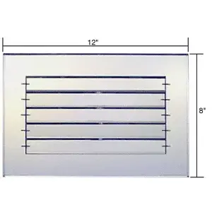 CRL AMG1280 Clear 12" x 8" Adjustable Louver Acrylic Mirror Grille